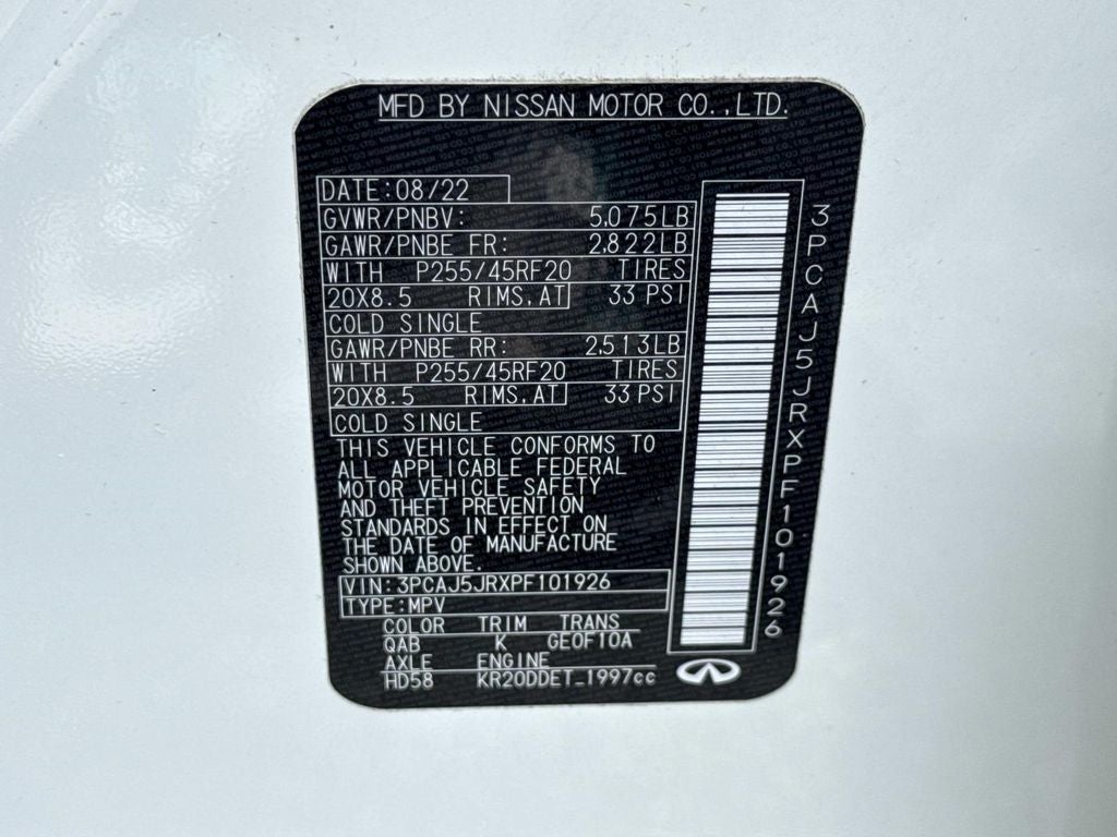 2023 INFINITI QX55 LUXE