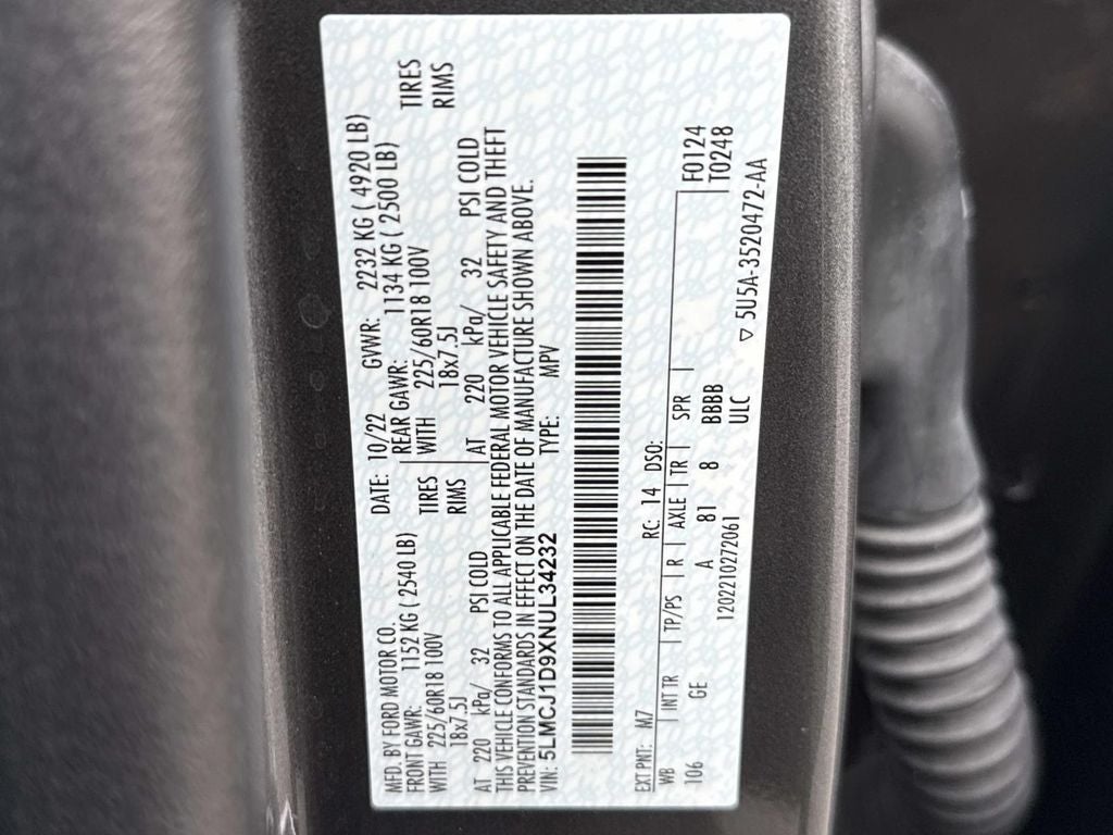 2022 Lincoln Corsair Standard