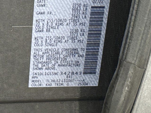 2022 INFINITI QX60 Sensory