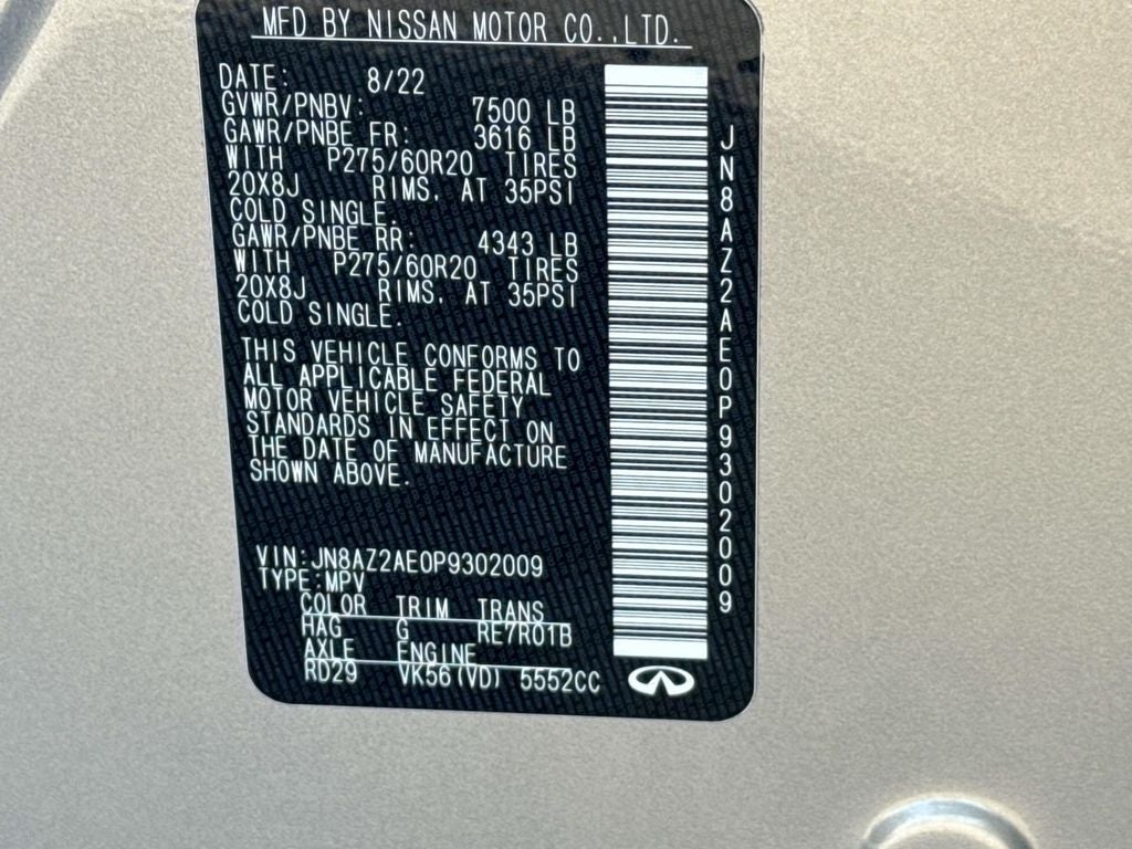 2023 INFINITI QX80 LUXE