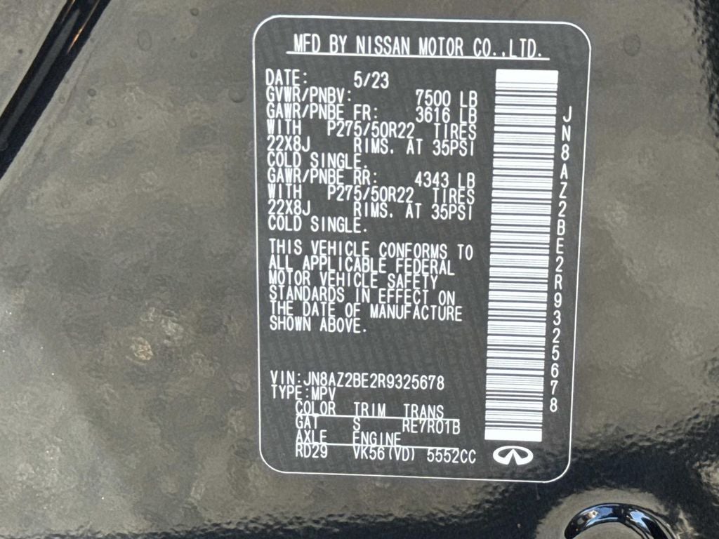 2024 INFINITI QX80 Sensory