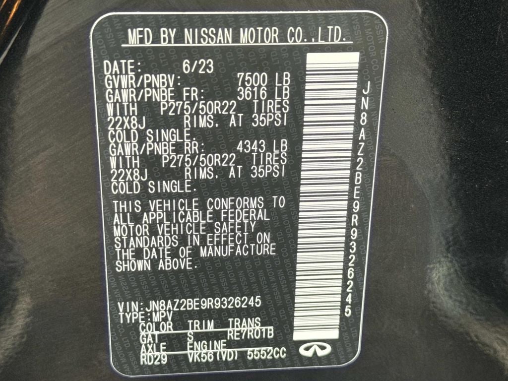 2024 INFINITI QX80 Sensory