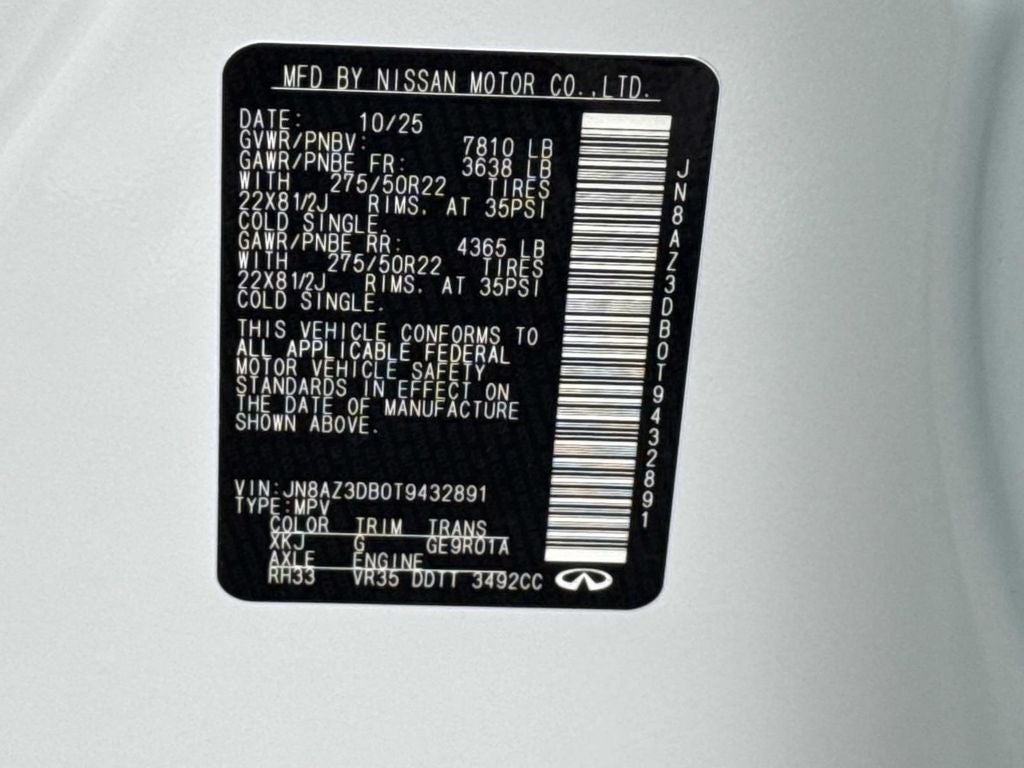 2026 INFINITI QX80 SPORT